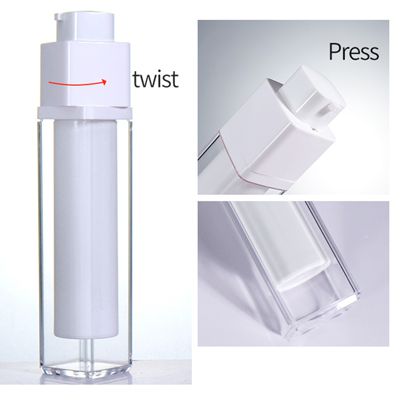 White Twist-Up Airless Bottle