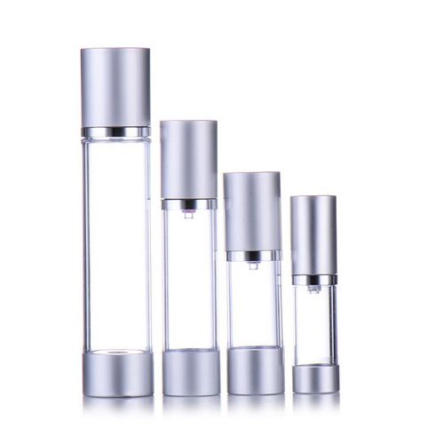 Silver & Clear Airless Bottle