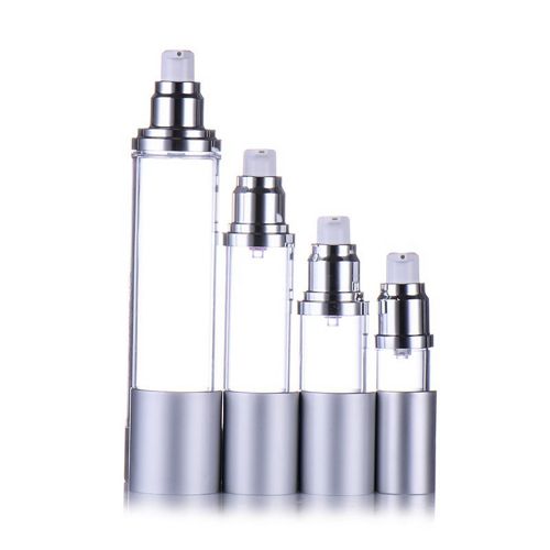 Silver & Clear Airless Bottle