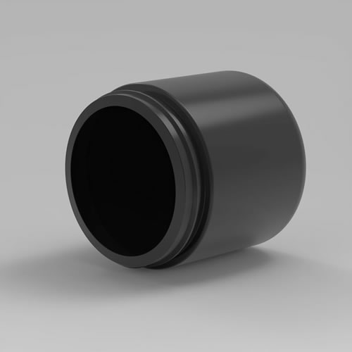 16oz Black HDPE Bottle