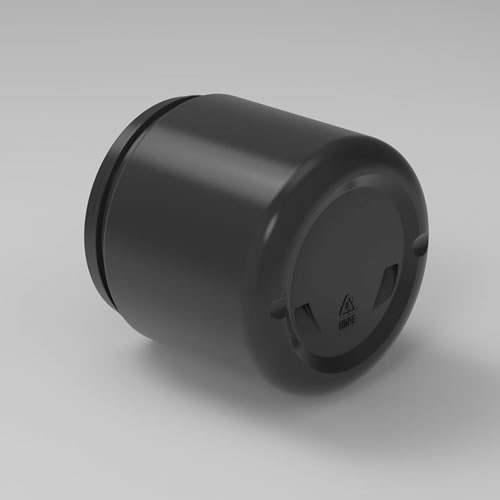 16oz Black HDPE Bottle