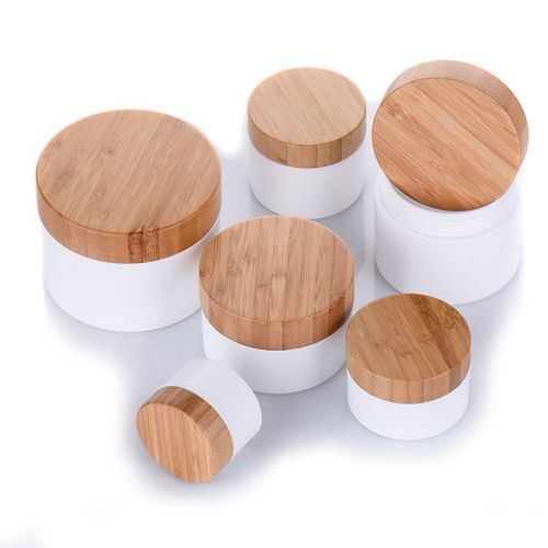 PP Cream Jar with Bamboo Lid