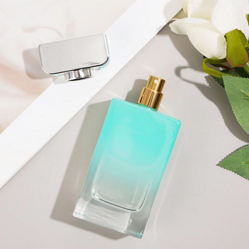 Blue & Green Rectangle Perfume Bottle