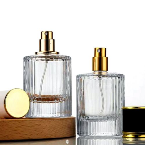 Clear Patterned Perfume Bottle