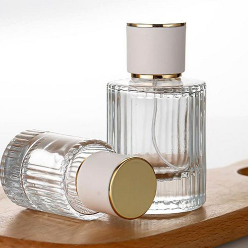 Clear Patterned Perfume Bottle