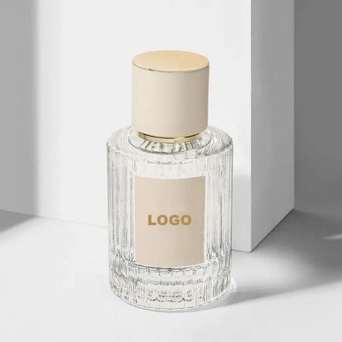 Clear Patterned Perfume Bottle
