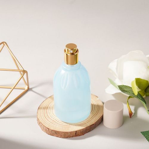 Blue Oval Perfume Bottle
